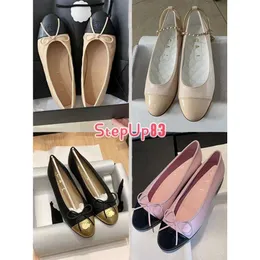 ballerine scarpe Parigi scarpe firmate di lusso nero rosa scarpa da cerimonia formale da donna in pelle trapuntata di marca con punta tonda