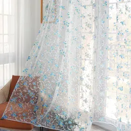 Curtain Modern Printed Tulle Curtains For Living Room Bedroom Translucent Sheer Voile Kitchen Window Screening Blinds Drapes