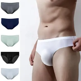 Unterhose sexy Männer Briefs sortiert Sommer durchscheinende Eis Seidenhips nahtloses niedriges Rise männliche Unterwäsche schnell trocknen atmungsaktiv