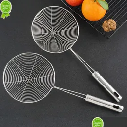 Frutas vegetais ferramentas novo aço inoxidável skimmer sólido aranha filtro concha utensílio de cozinha ferramenta batatas fritas peixe fritar gota del dh6qv