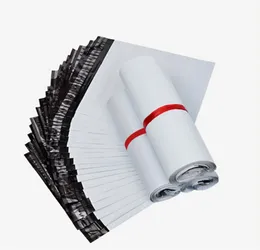 100pcslot beyaz self -sheal yapıştırıcı kurye çantaları depolama çantaları posta posta çantaları posta çantası plastik poli zarf postacer2000364