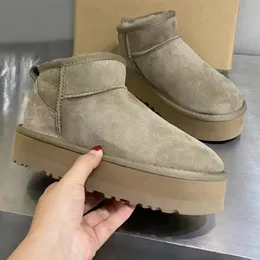 호주 디자이너 병 Tasman Tazz Ugglis''boots 플랫폼 겨울 눈 발목 짧은 미니 털 야외 611
