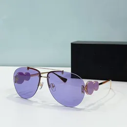 نظارة شمسية تجريبية 2250 الذهب/عدسة البنفسجي الخفيفة نساء شمس Gafas de Sol Designer Sunglasses Shades Occhiali da Sole UV400 حماية النظارات