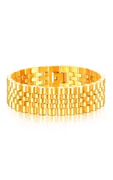 Pulseira pulseiras para homens jóias tira ouro preto relógio corrente de aço inoxidável hip pop masculino charme pulseiras meninos aniversários gift6650905