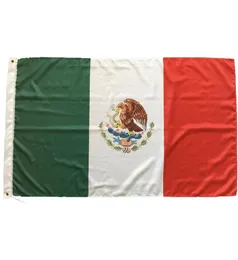 Mexikansk flagga 3x5 ft Custom Country National Flags of Mexico 5x3 ft 90x150cm inomhus utomhus Mexiko flagga med hög kvalitet4109155