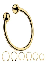 Massageartikel Männliche Keuschheit Edelstahl Penisring 6 Größen Gold Silber Penisringe Sexy Spielzeug für Männer Männlich Masturbieren Men039s 6830098