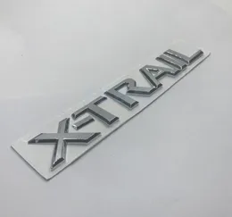 Odznaka z tyłu samochodu 3D Chrome X Trail Letters Srebrna naklejka do Nissan Xtrail Auto Styling9030817