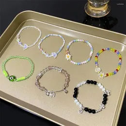 Strand söta söta handgjorda pärlor kristalllycka Energimband för kvinnors tjej gåva Multipelvalstillbehör