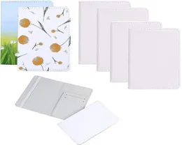 Sublimation Passport Holder blanks PU Leather Blank Thermal Transfer Business Cards clip Credit Card Boarding Passes wallet5786845