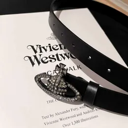 디자이너 Viviane Westwoods Belt Empress Dowager Saturn Full Diamond Belt Fashionable and Luxury Belt with Beens Decorative Belt Light Luxury Thin Belt