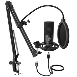 Fifine Studio Intenser USB Microphone Kit مع Microphone Computer Microphone مع MOUNT RACK RACK RACK ROCK لـ YouTube Overst669 231228