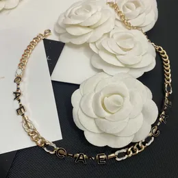 Fashion Diamond Pendant Necklace Designer Jewelry Women Choker Märke 18K Guldpläterad Pearl Necklace Party Gift