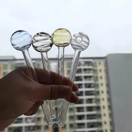 4.7 inç 6.3 inç pyrex cam yağ brülör borusu dia 30mm renkli tütün kuru bitki tüpü Od 10mm sigara içme boruları için kamuflaj bongs