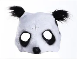 Halloween impreza cosplay panda twarz maska ​​cro panda maska ​​nowo stylowa impreza fantazyjna sukienka nowość lateksowa maska ​​5924840