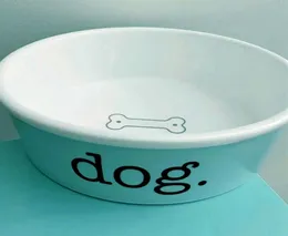 الأزرق الفاخر العظم الصين الصين الكلب الأوعية مصمم حيوانات أليفة السيراميك اللوازم Cat Dog Bowl Dogcatsuper1st342x8951599