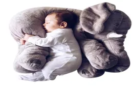 60cm 40cmソフトぬいぐるみ象の赤ちゃん寝台クッションぬいぐるみ詰め枕新生人形プレイメイトクッション子供おもちゃS5640832