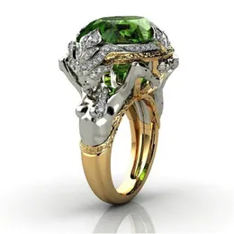 Jóias de moda vintage 925 prata esterlina verde esmeralda geme lotes oval corte cz fear mulheres banda de noivado de casamento sereia ring g260b