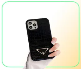 Moda marca designer casos de telefone para iphone13 pro max 12 mini 11 luxo caso de couro padrão de crocodilo de alta qualidade móvel shel2831315
