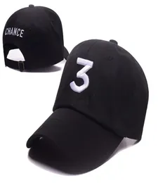 Nero Cachi Popolare CHANCE il rapper 3 Cappello da papà Lettera Ricamo Berretto da baseball Hip Hop Streetwear Rana Snapback Cappello da papà Bone1314334