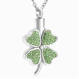 IJD8220 Top Memorial Jewelry z błyszczącym kryształowym kremacją Urna Naszyjnik popiołu Collier Bijoux227k