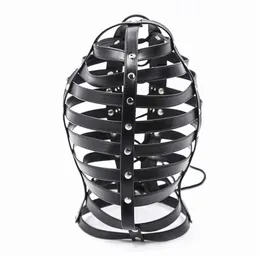 Sexprodukt Neue weiche Leder-Bondage-Haube, Kopfbedeckung, Gesichtsmaske, Augenklappe, Hundesklave, Erwachsene, BDSM, Bettspiele, Sex, Flirtspielzeug, Schwarz, Re5213597