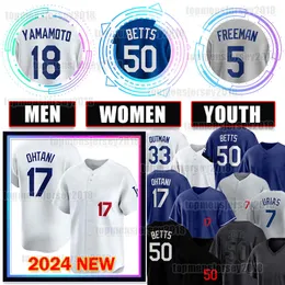 50 Mookie Betts Jersey 17 Shohei Ohtani 5 Freddie Freeman Dodgers 18 Yoshinobu Yamamoto Walker Buehler 13 Max Muncy James Outman Dustin May Jackie Robinson