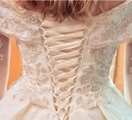 Nuovo abito da sposa del kit corsetto satinato Sostituire la cerniera tutti i colori e le lunghezze in pizzo 6186200