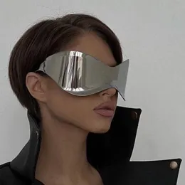 2023 Moda Kadınlar İçin Büyük Boy Dış Mekan Güneş Gözlüğü Goggle Y2K Güneş Gözlükleri Erkekler Siyah Tonlar Kadın Ayna 231227