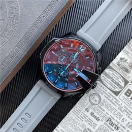 Marca masculina relógios esportivos casuais correndo segundos quartzo masculino relógio de pulso pulseira de borracha reloj de lujo211h