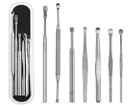 Ear Care Supply 7pcsset Wax Pickers Cleaner Stainless Steel Earpick Remover Curette Pick Spoon Epiwax7147572