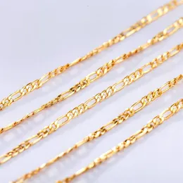 10pcs Gold 2MM Size Figaro Necklace 16-30 Inches Fashion Woman Jewelry Woman Simple sweater chain jewelry Factory can be cus299i