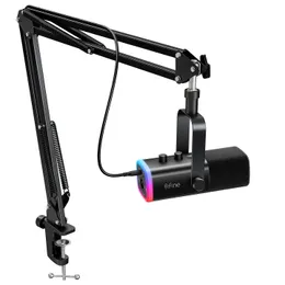 FIFINE XLRUSB Zestaw mikrofonu do gier z zestawem słuchawkowym JackMuterGB Stand Dynamic MIC do PC PS54 Amplicz mikser AM8T 231228