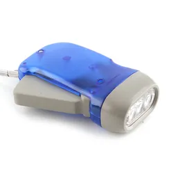 Outdoor 3 LED Ręka Ręka Brak akumulatora Wzdurzenie korby Dynamo Lightlight Light Torch Camping Portable Flash Light 1PC9045625