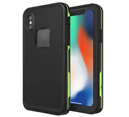 2018 Case Life Water Proof Case för iPhone X iPhone 8p 7p Fre White Package Waterproof Case Retail Packaging 3470745