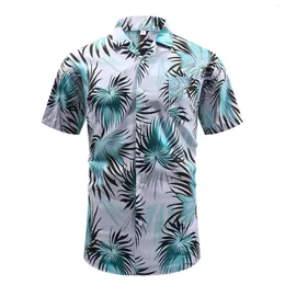 Mäns avslappnade skjortor 2023 sommarstrand hawaiian skjorta herr mode kort ärm bludesdesigner menshirts vintage camisa maskulina