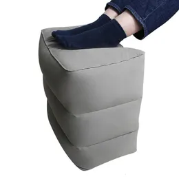 3 Layers Inflatable Travel Foot Rest Pillow Airplane Train Car Foot Rest Cushion Like Storage Bag Dust Cover Inflatable Pillow 231228
