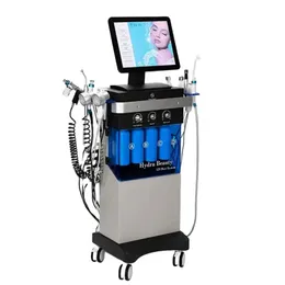 2024 강력한 14 in 1 Hydra Dermabrasion Hydro Skincer Facial Care Machine 물 산소 제트 껍질 뷰 아름다움 딥 클렌징 RF 얼굴 리프팅 CE