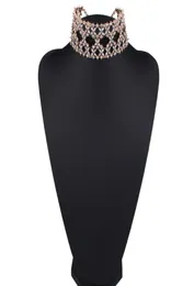 패션 브랜드 Crystal Choker Necklace Rhinestone Flower Maxi State Necklace Women Fashion Chunky Necklace Jewelry Colliers8213908