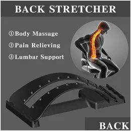 Sit Up Benches Back Masr Stretcher Spine Pain Relieving Three-Stage Adjustment 18 Mas Points Magic Lumbar Support Dropship Drop Deli Dhzek