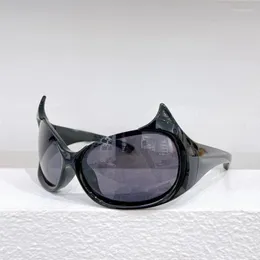 Óculos de sol moda y2k bat forma feminina 0284s vintage sexy luxo gato olhos óculos masculinos uv400 5 cores preto vermelho branco