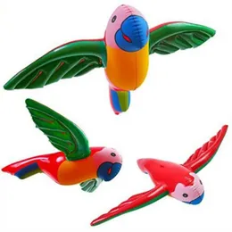 Papagaio inflável explodir bonito pássaros voadores realistas infla para verão havaiano tema tropical praia festa na piscina 231228