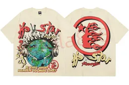 Nuove magliette da uomo 2024 Hellstar Guts Tee Uomo Donna White Glory T-shirt Girocollo Top Hip Hop Oversize Manica corta