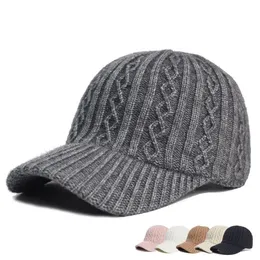 Knitting Solid Color Adjustable Outdoor Keep Warm Men Baseball Cap Autumn Winter Sun Protection WomenS Hat Dad 231228