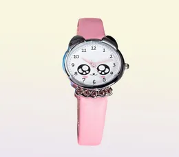 KDMガールウォッチキッズキッピングかわいい目ダイヤモンド防水本物の革の腕時計の素敵な子供時計学生時計lj2009119601498