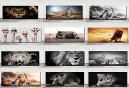 Pinturas en lienzo con cara de animales de leopardo y león grande africano, carteles e impresiones artísticos de pared, imágenes artísticas de leones y animales para sala de estar 5397866