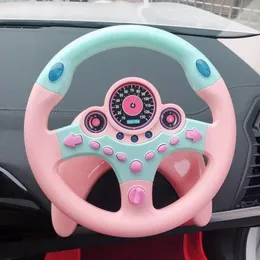 Giocheo del volante per bambini carini con simulazione leggera che guida musica sonora divertenti educativi baby da viaggio elettronico viaggio giocattoli 231227