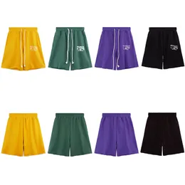 purple mens shorts designer shorts denim Foam foam doughnut design print American street hip hop violet Yellow, black, green Casual pants