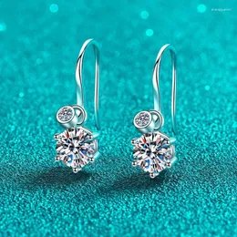 Dangle Earrings Drring 1.12-4.12Cttw Full Moissnaite Drop for Women Elegant Fine Jewelry Lab Diamond S925 Sterling Silver Plated PT950