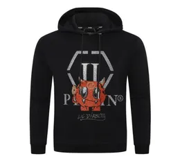 BEAR Merk Heren Hoodies Sweatshirts Warm Dik Sweatshirt Hiphop Losse Karakteristieke Persoonlijkheid PP Schedel Trui Rijn Luxe Heren Hoodie 211662361434