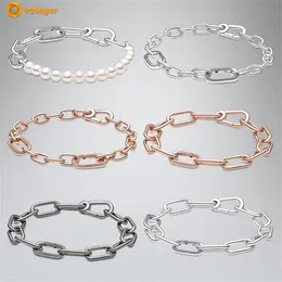 Volayer 925 Sterling Silver Bracelets Series Link Chain fit Original Me for Girl Gifts 220222207V